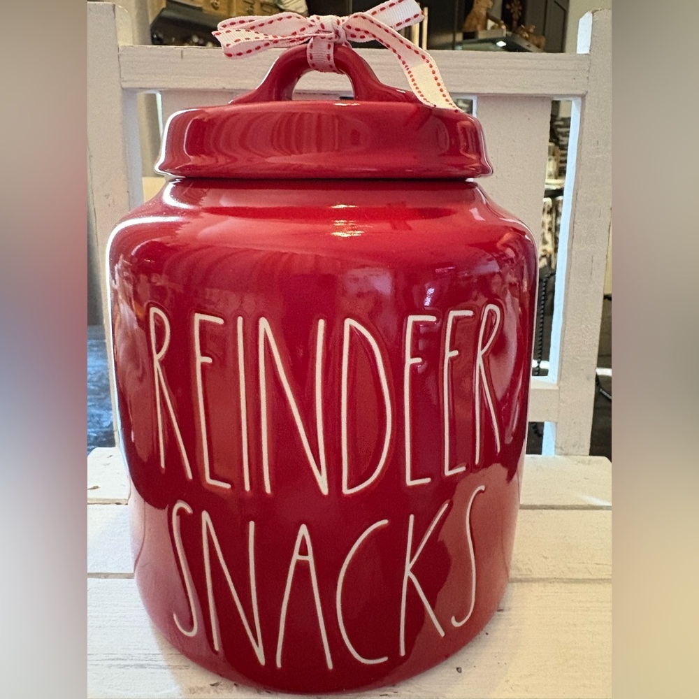 Rae Dunn Red Ceramic Canister